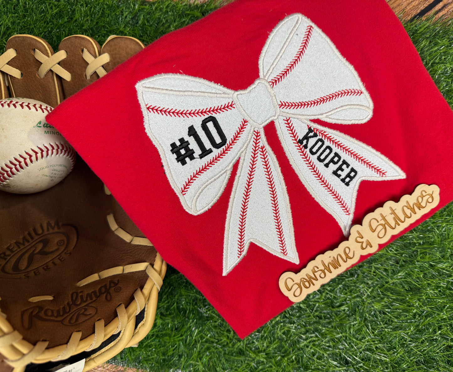 Baseball/Softball Bow Tshirt