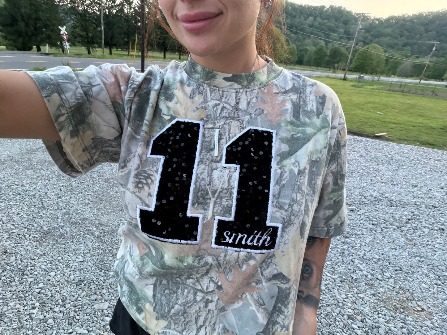 Custom Number Camo Tshirt