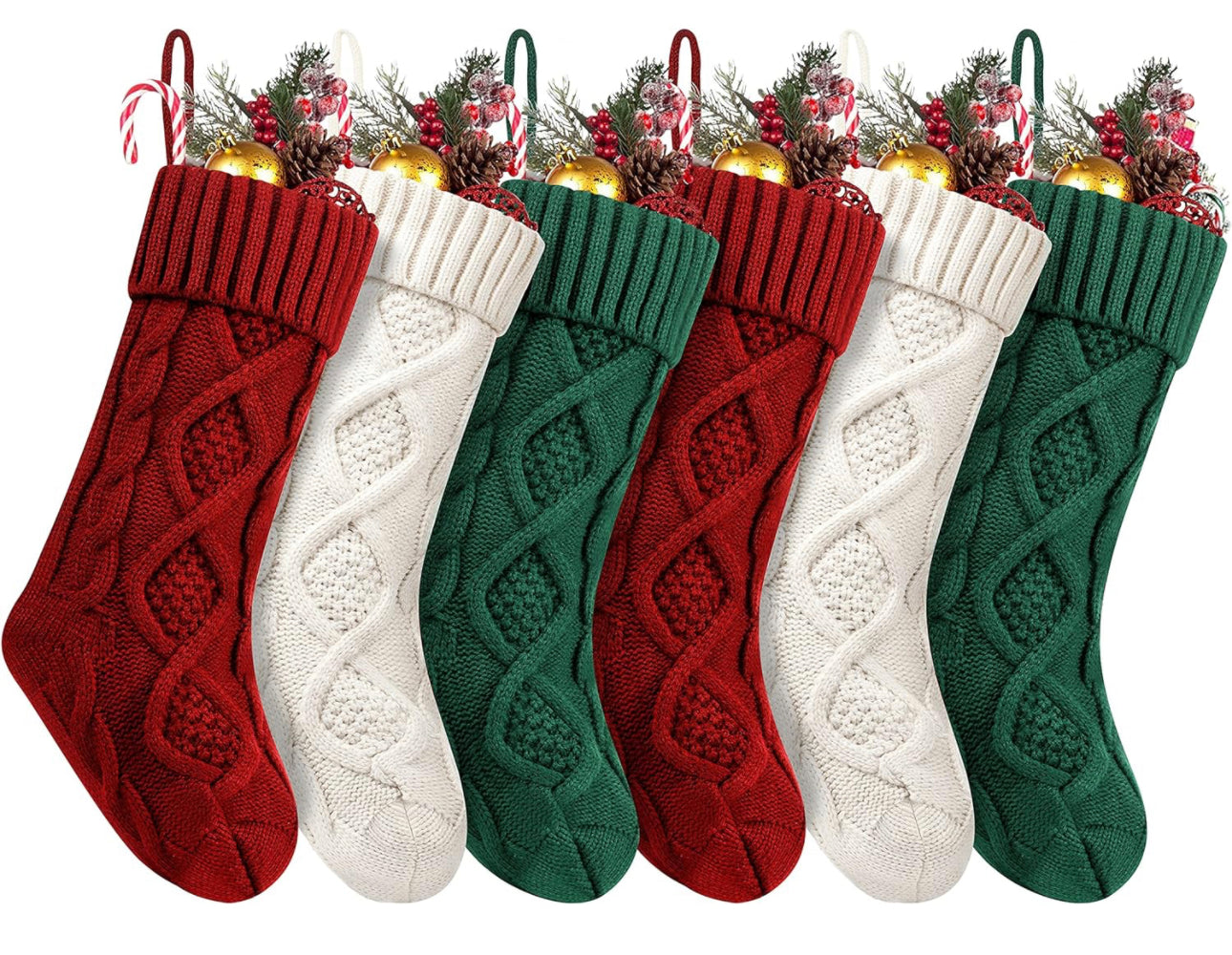 Cable Knit Christmas Stockings