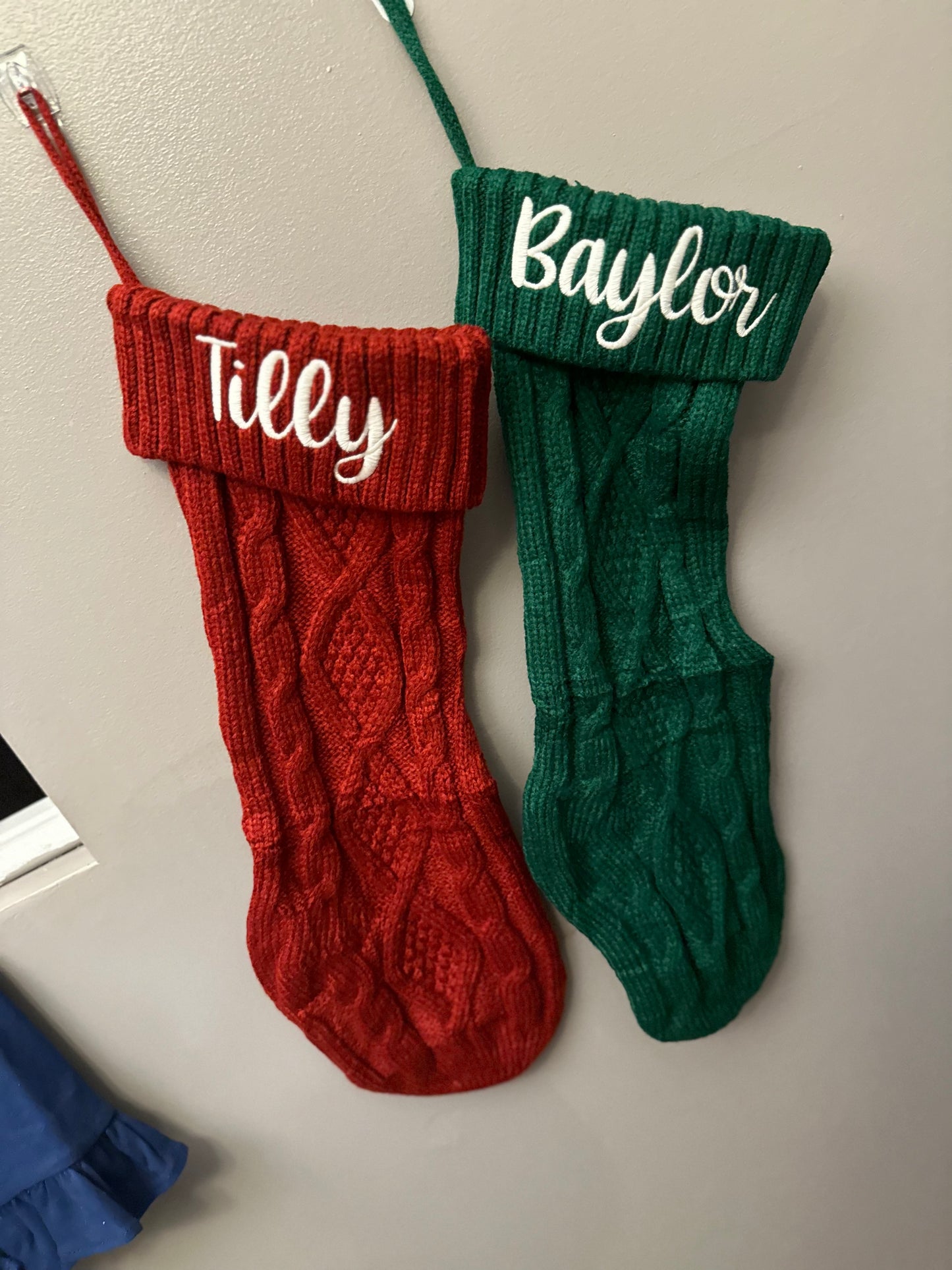 Cable Knit Christmas Stockings