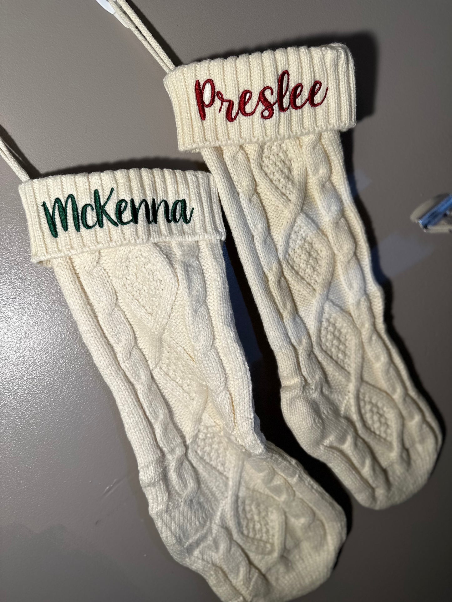 Cable Knit Christmas Stockings