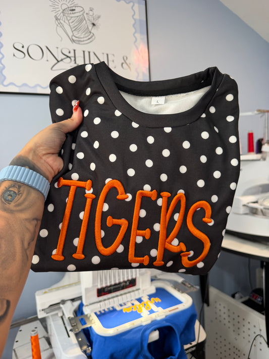 3D Mascot Polka Dot Sweatshirt