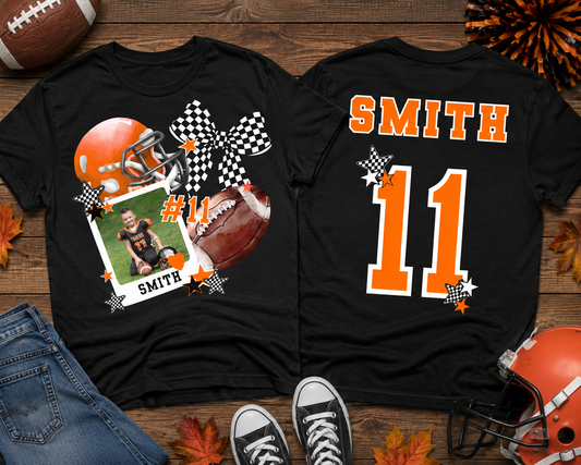 Football Photo Shirt 🧡🏈🖤