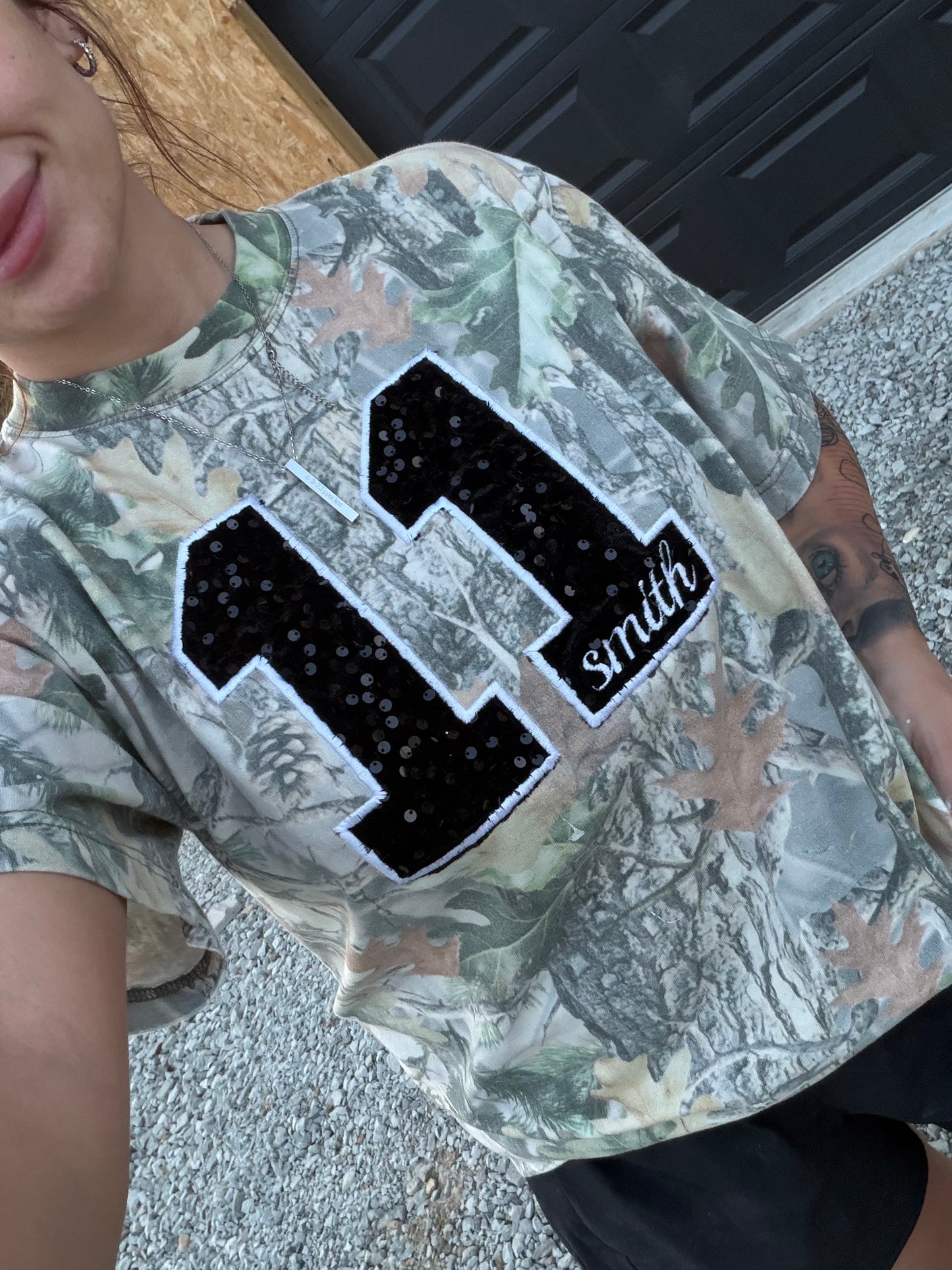 Custom Number Camo Tshirt