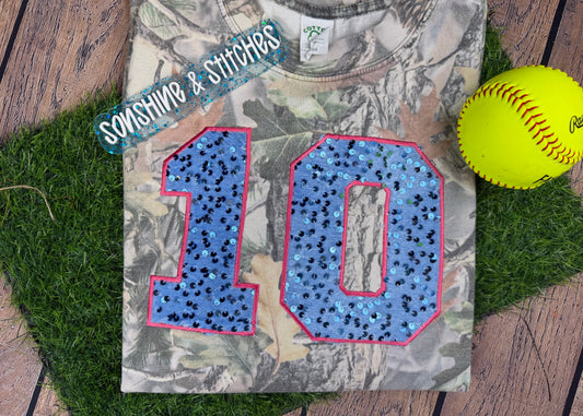 Custom Number Camo Tshirt