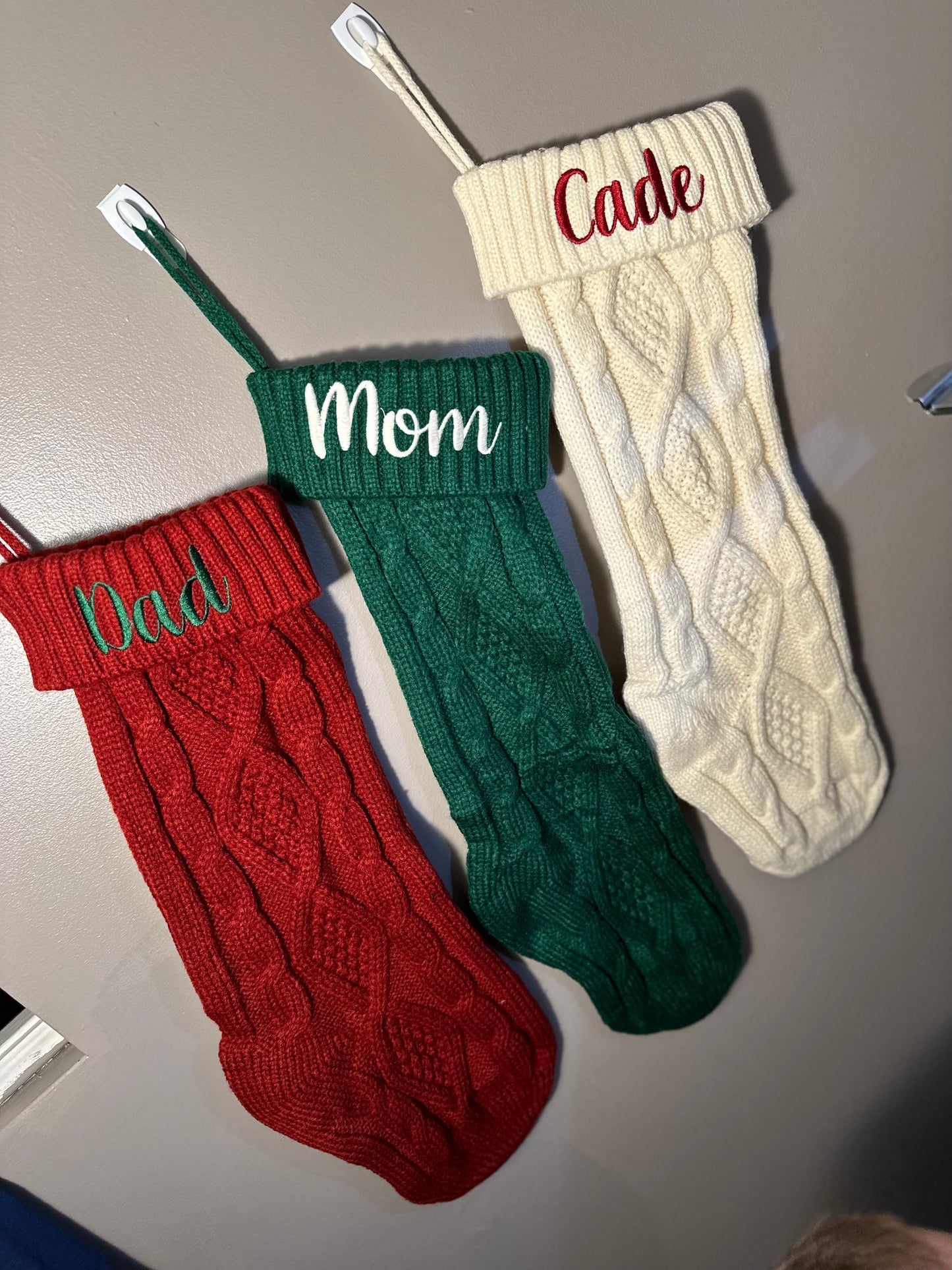 Cable Knit Christmas Stockings