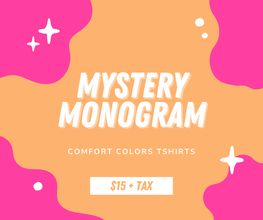 Mystery Monogram Comfort Colors Tshirt