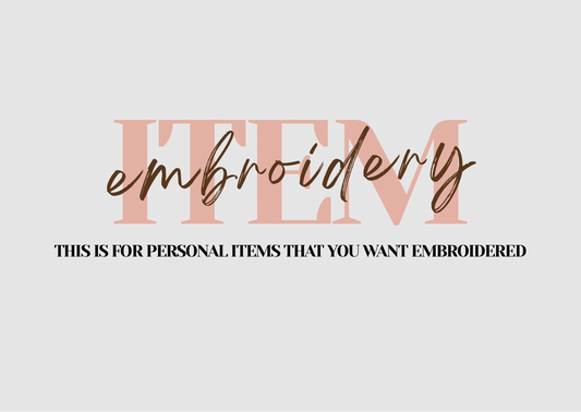 Standard Embroidery Fee