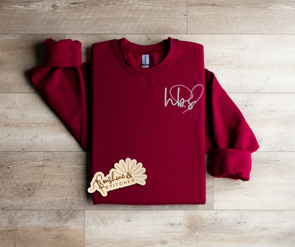 Heart Monogram Crewneck